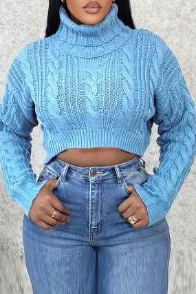 Casual Pullover Twist Short Sweater