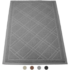 Cat Litter Box Mat, 42x36", Gray - Cat Litter Trapping Mat - Mesh Mat Catches