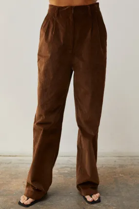 Choco Brown Corduroy Pants