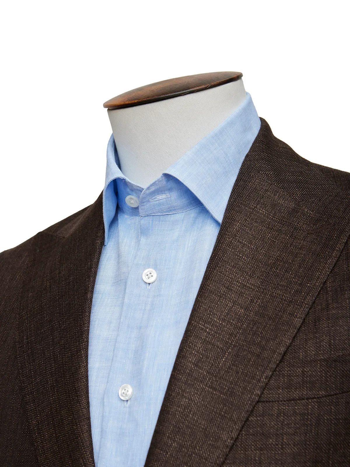 Chocolate Brown Linen & Wool Blazer