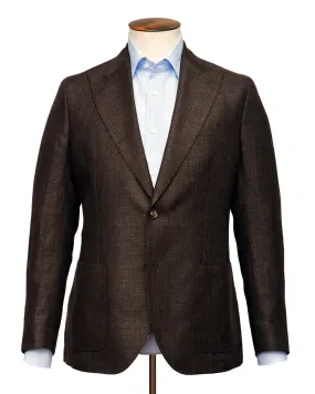 Chocolate Brown Linen & Wool Blazer