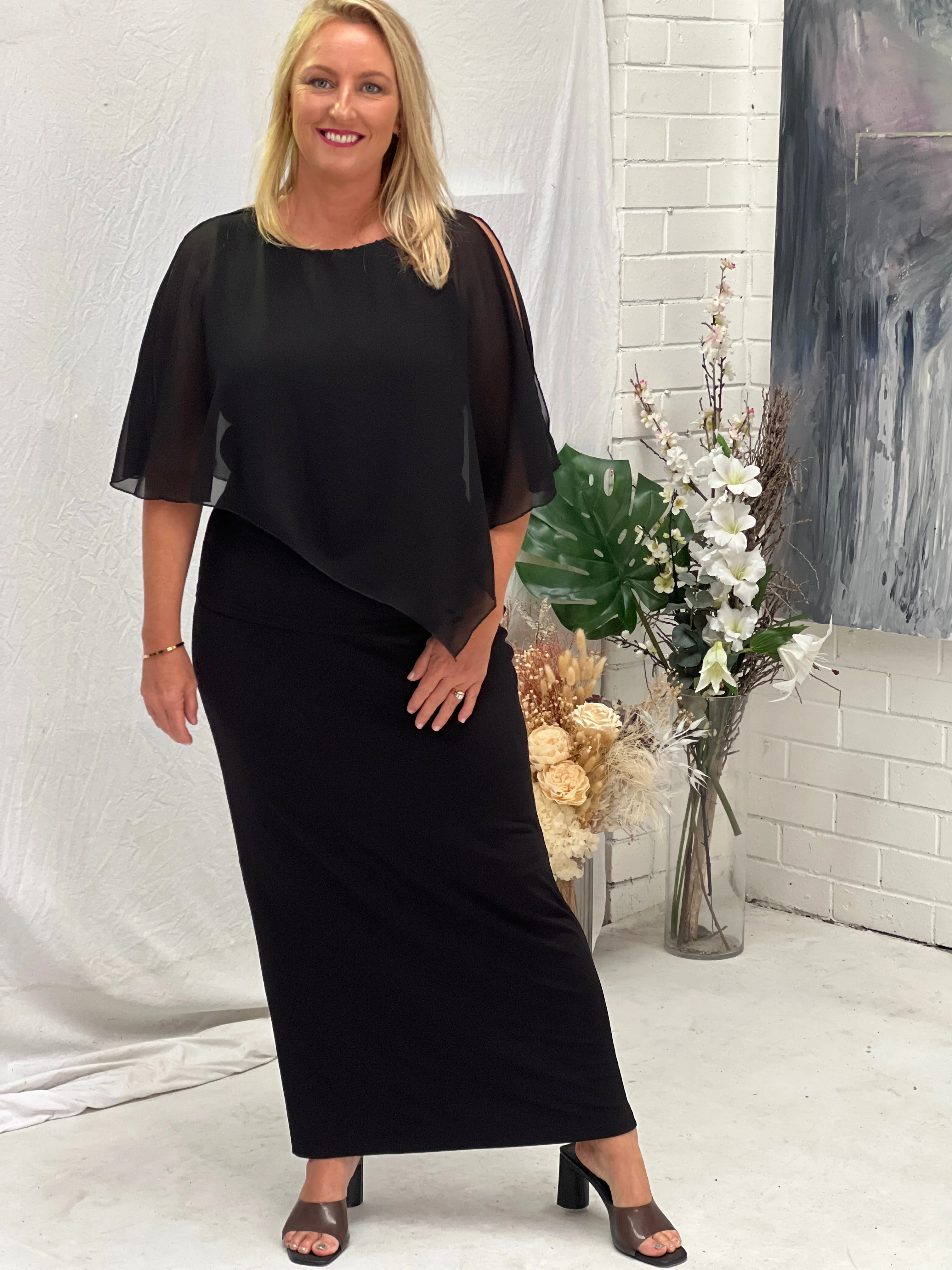 Conny Black Jersey Skirt