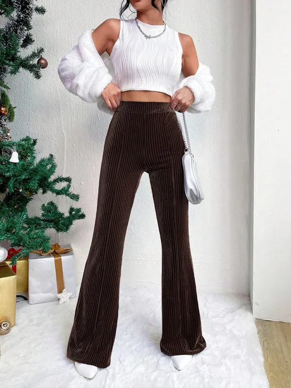 Corduroy Flared Pants for Women