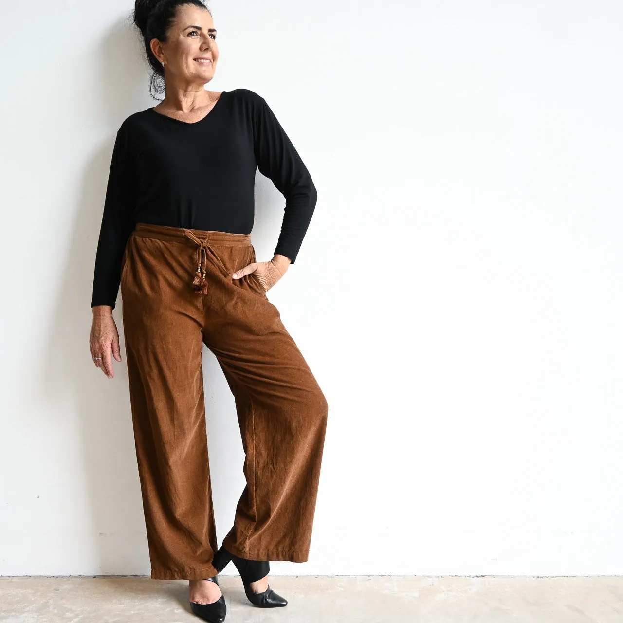 Corduroy Wide Leg Pant by Orientique Australia - 2611