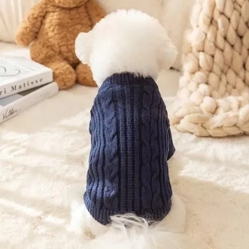 Cozy Knit Winter Dog Sweater