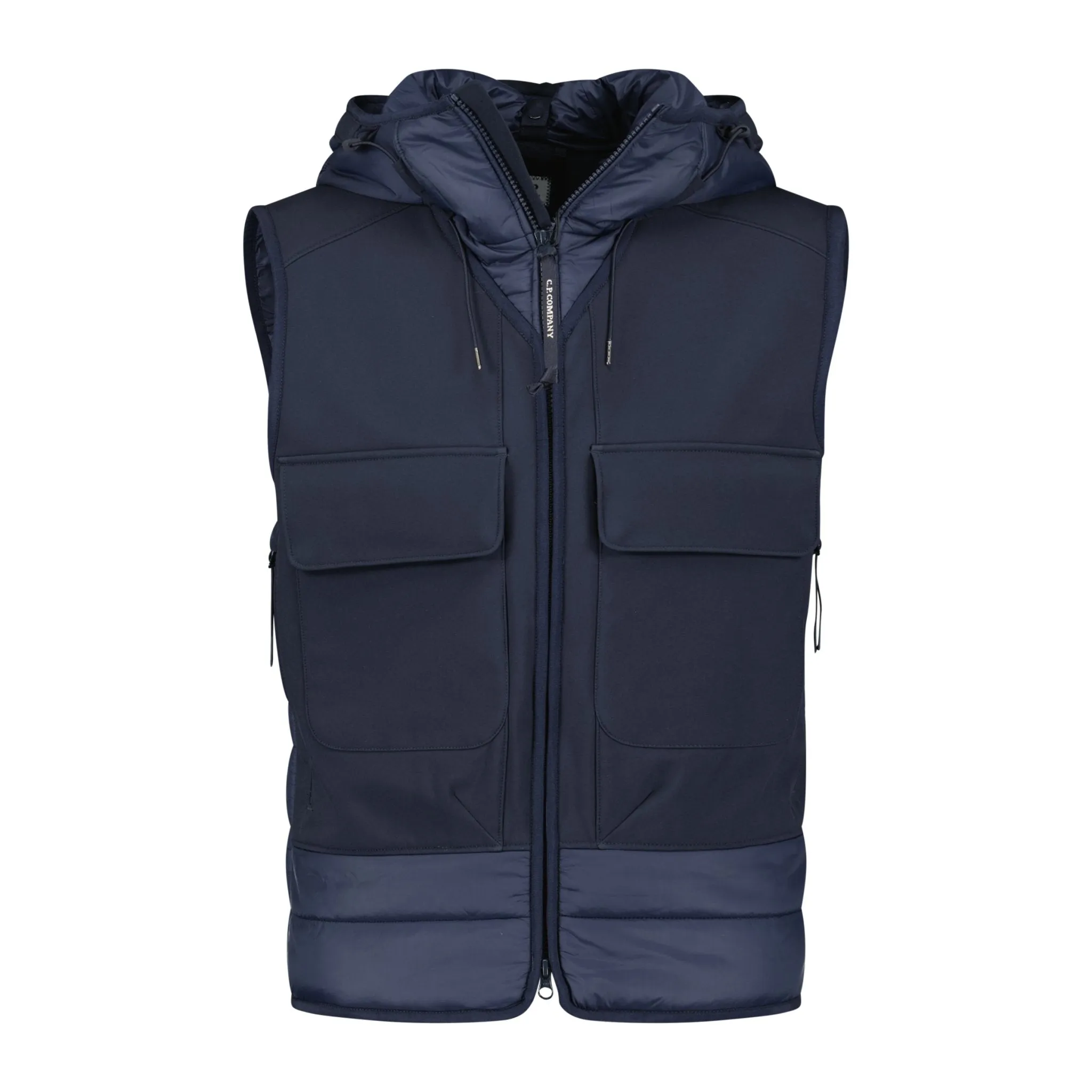 CP COMPANY Nylon Mix Padded Goggle Gilet Navy