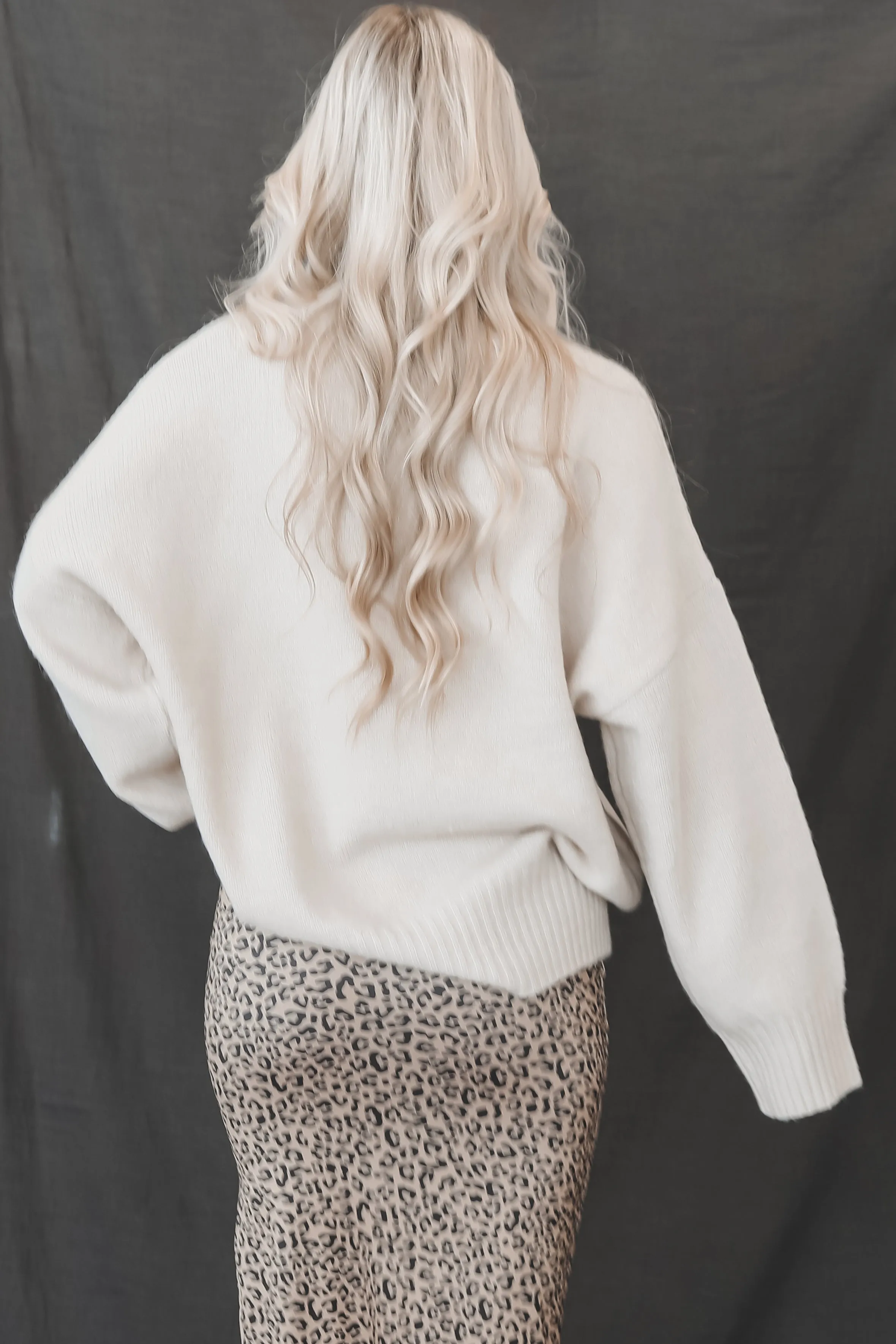 Cute In Cream Knit Oversized Stockholm Sweater Top