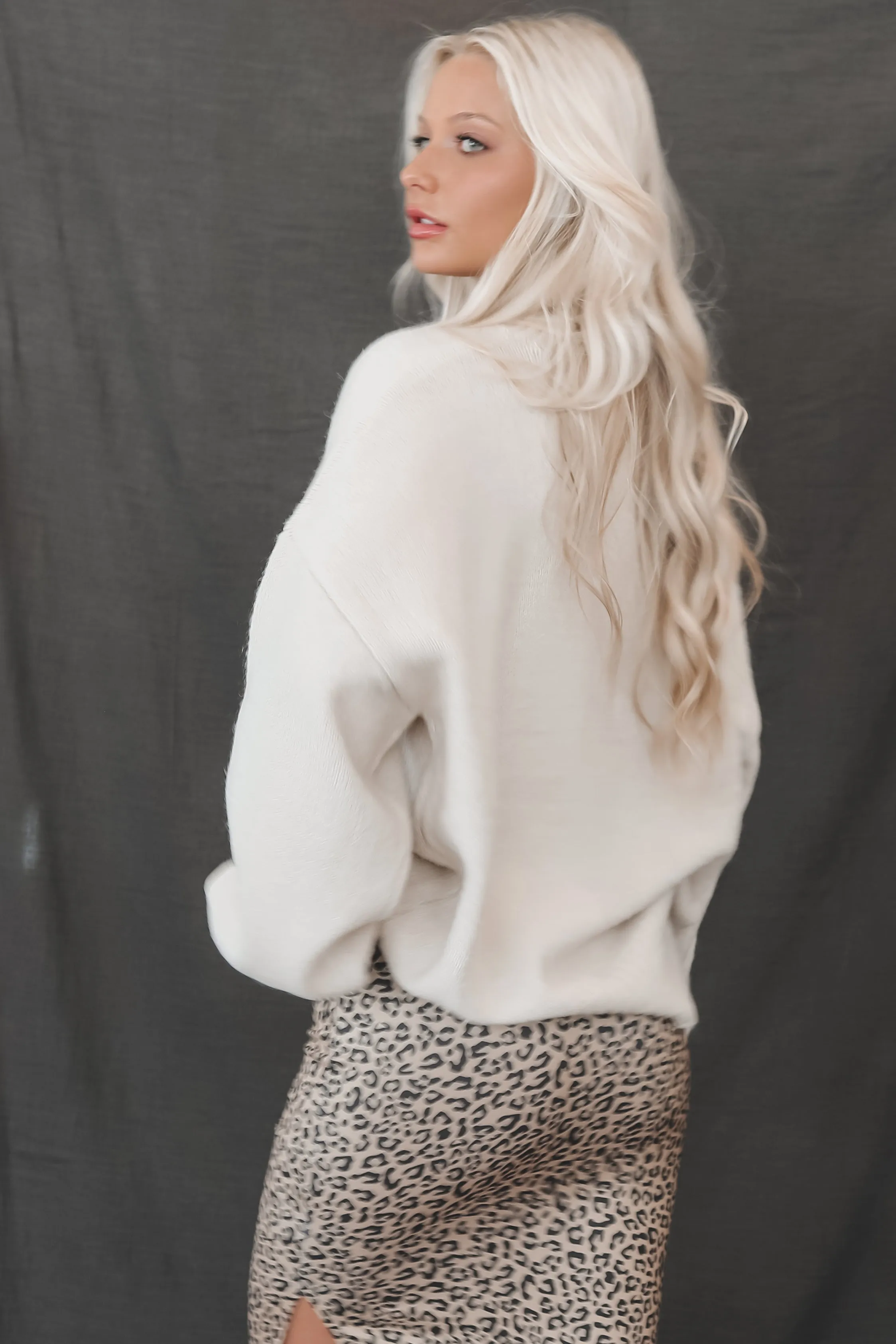 Cute In Cream Knit Oversized Stockholm Sweater Top