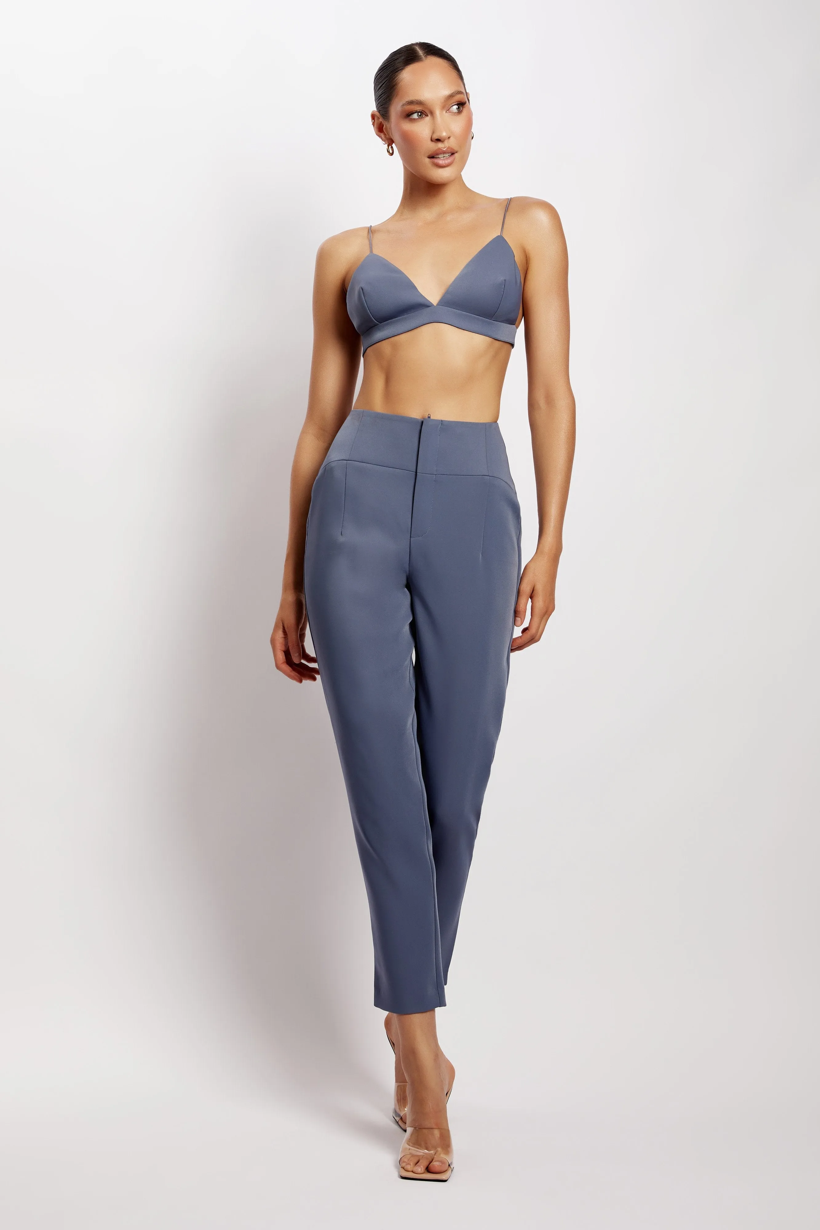 Cynthia Triangle Bralette - Steel Blue