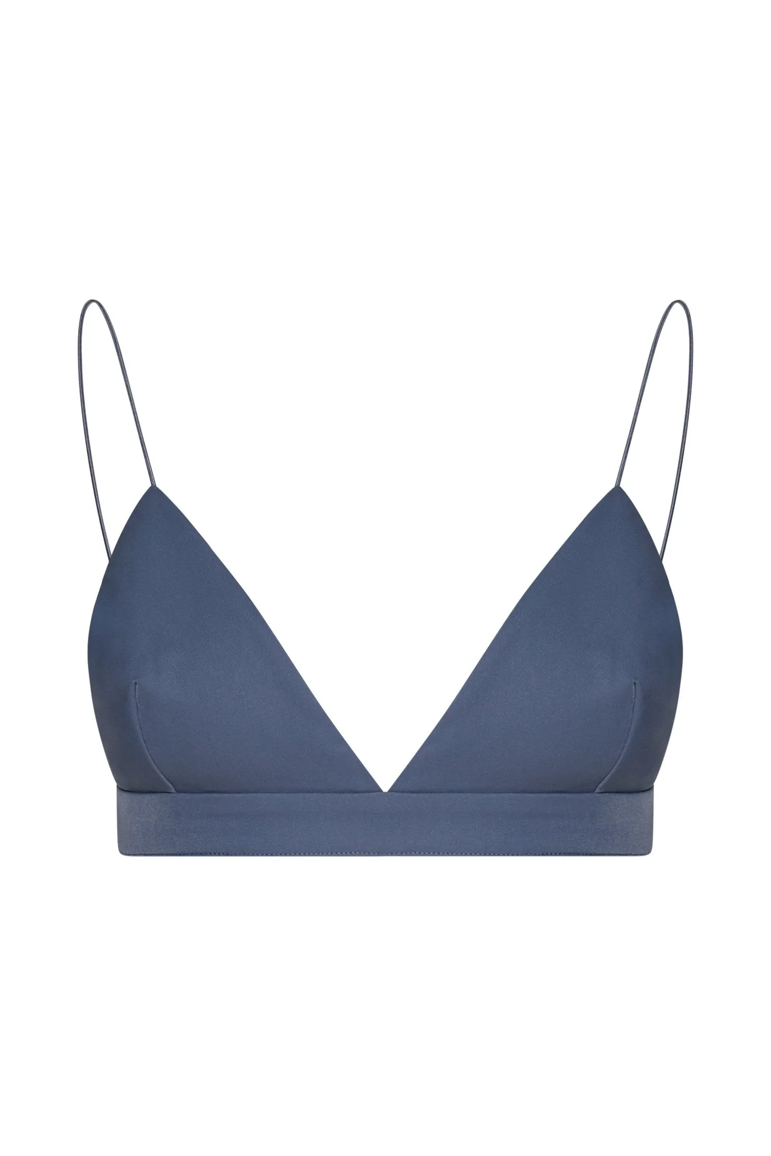 Cynthia Triangle Bralette - Steel Blue