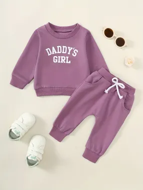 DADDYS GIRL 2Piece Sweatshirt and Trouser Set for Baby Girls