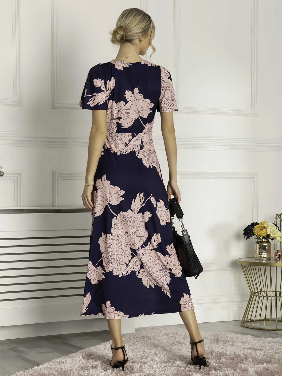 Dalilah Maxi Dress, Navy Floral