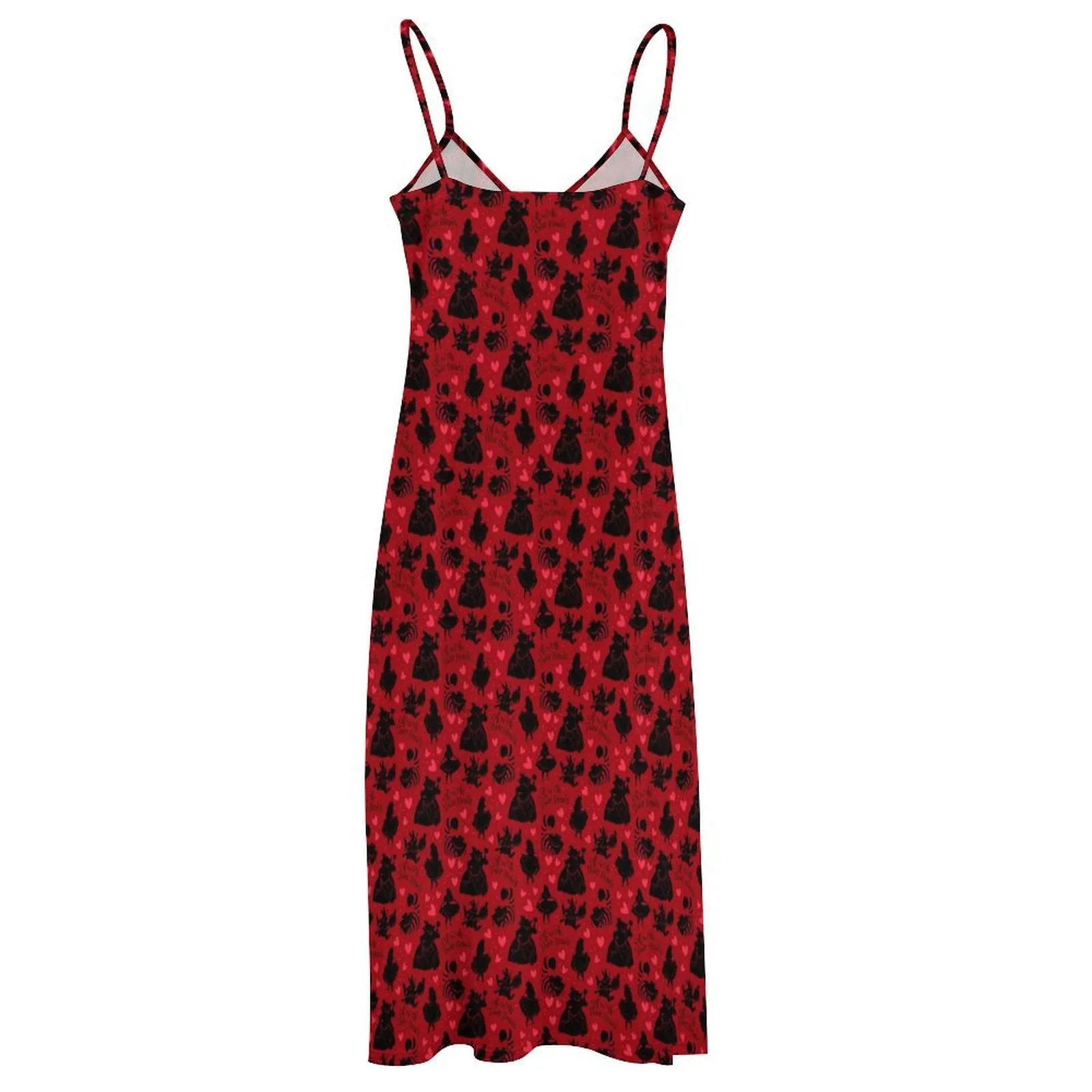 Disney Alice In Wonderland Queen Of Hearts Off With Their Heads Women's Summer Slip Long Dress