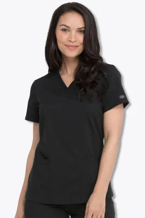 DK870 Dickies Balance Women's Knit Panel V-Neck Top