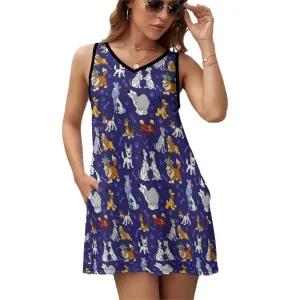 Dog Favorites Sleeveless Sundress With Pockets