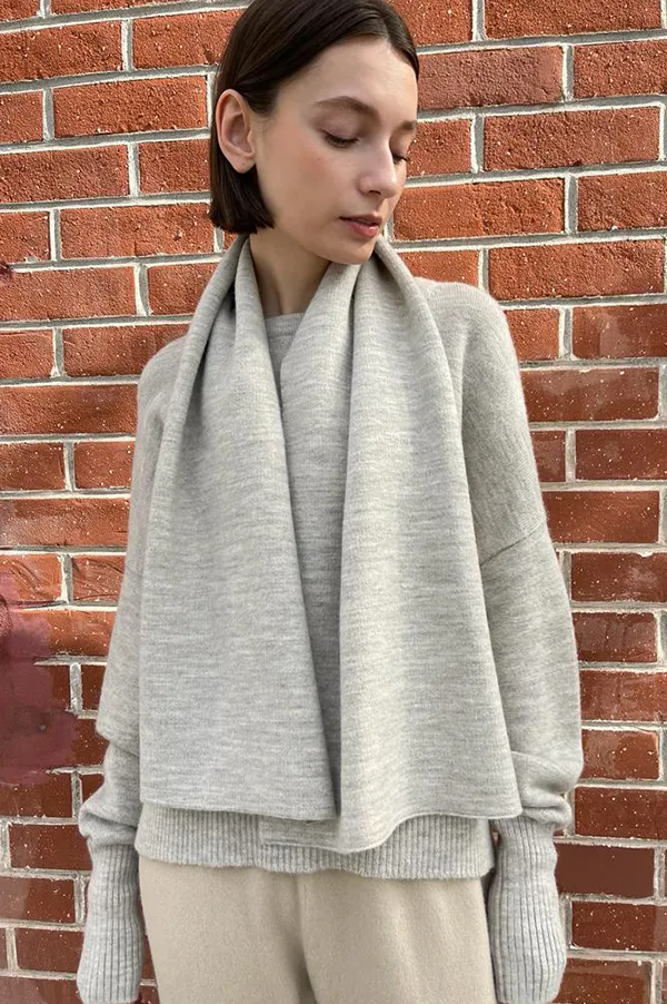 Double Knit Scarf in Carrara