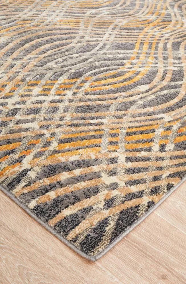 Dreamscape Flurry Modern Charcoal Rug