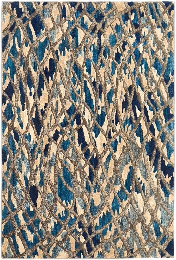 Dreamscape Ropes Modern Blue Rug