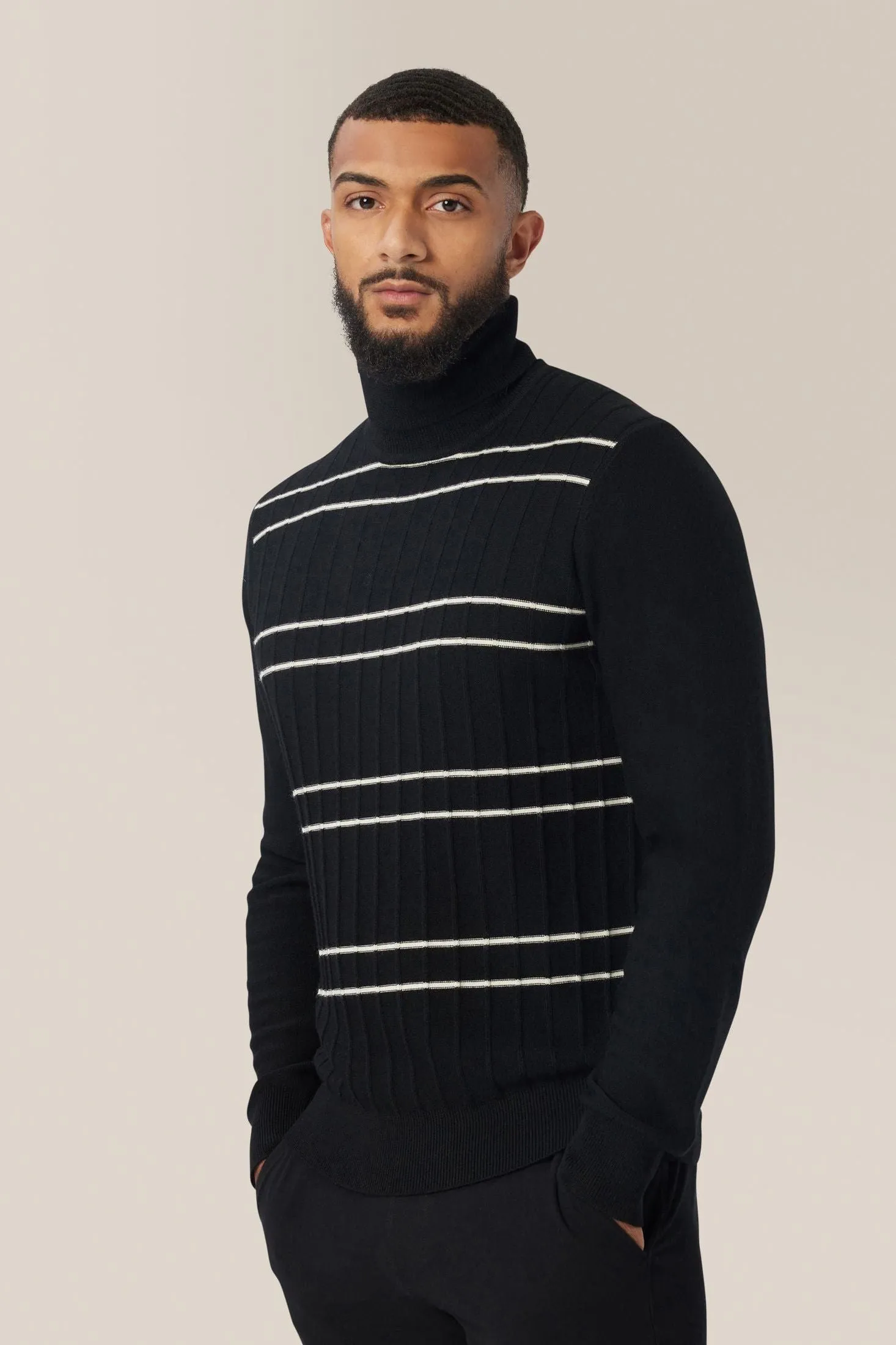 Drop Needle Turtleneck | Merino Wool