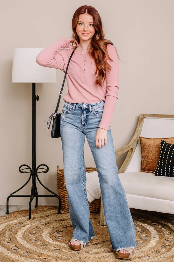 Easy To Love Brushed Knit Top | Blush