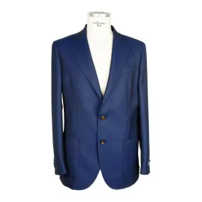 Emilio Romanelli Blue Wool Men's Blazer