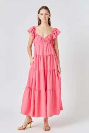 Endless Rose - Back Bow Tie Maxi Dress