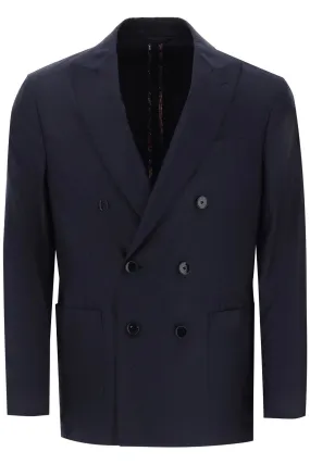 Etro stripe wool double-breasted blazer