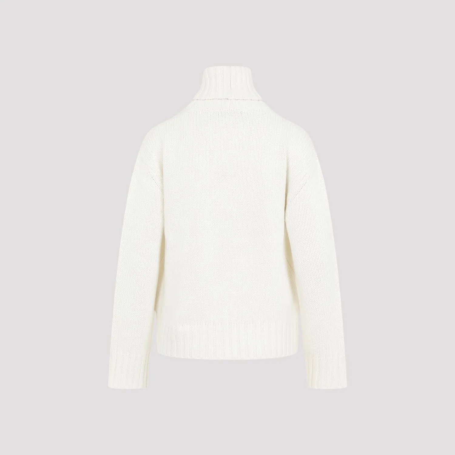 FABIANA FILIPPI Luxurious Winter White Wool-Blend Turtleneck Sweater