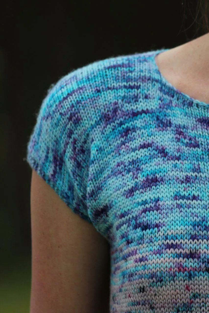 Faded Frenzy Tee | Free Knitting Pattern