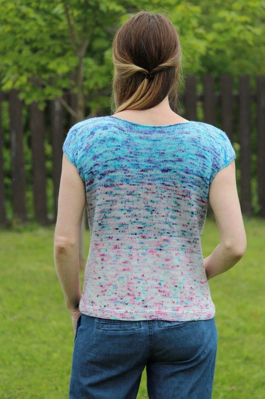 Faded Frenzy Tee | Free Knitting Pattern