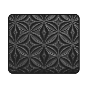 Fancy Black Geometric Pattern Mouse Pad