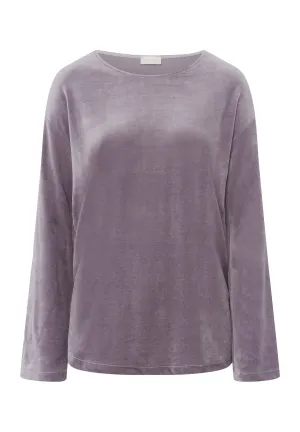 Favourites Velour Round Neck Pullover | Orchid 78692-1487