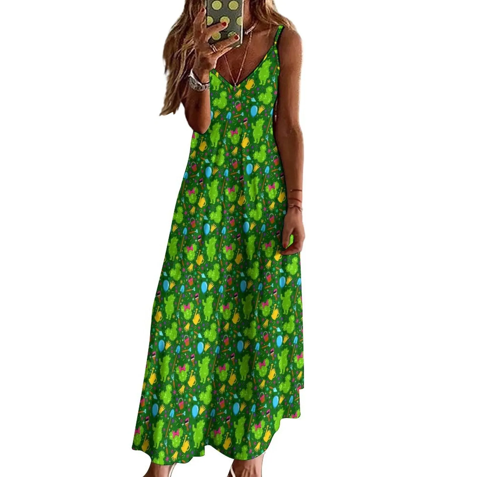 Flower And Garden Women's Summer Slip Long Dress