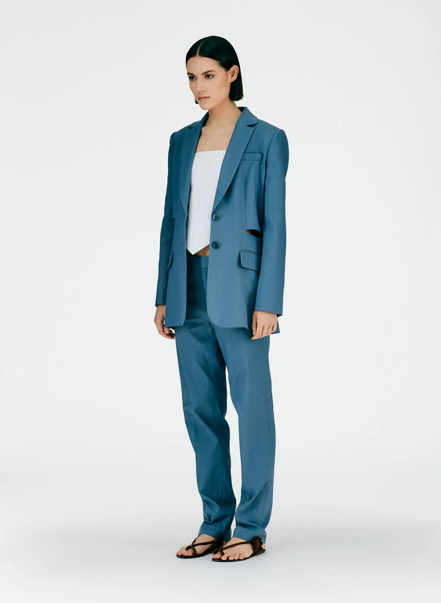 Fluid Suiting Cutout Blazer