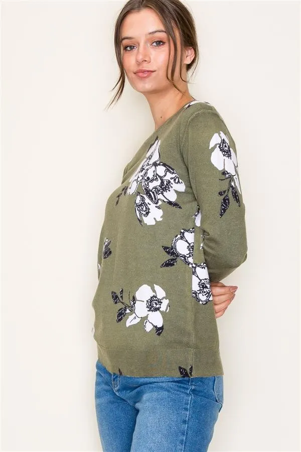 Forget The Rest Floral Sweater Top