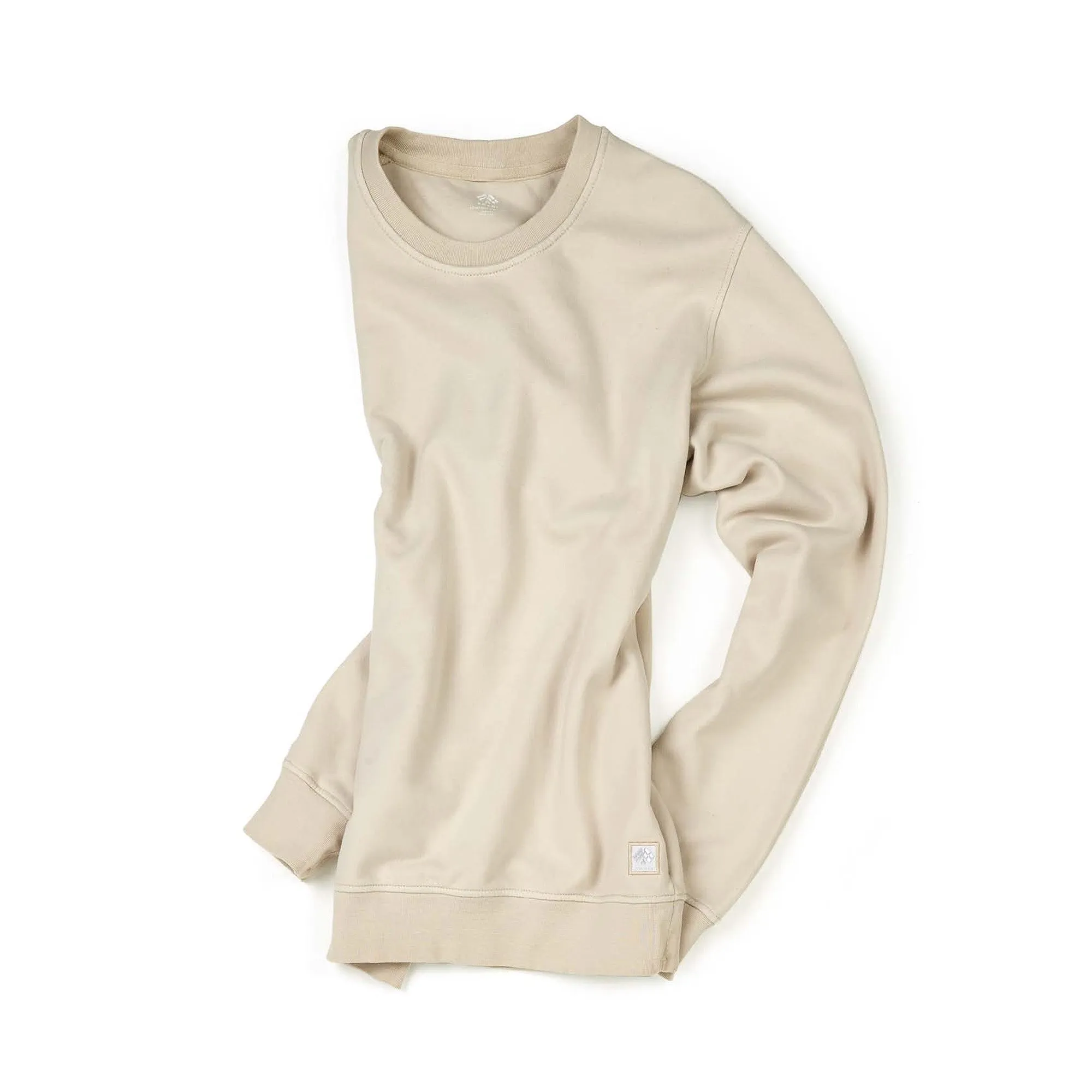 FRADI Cotton Fleece Crewneck Sweatshirt BEIGE