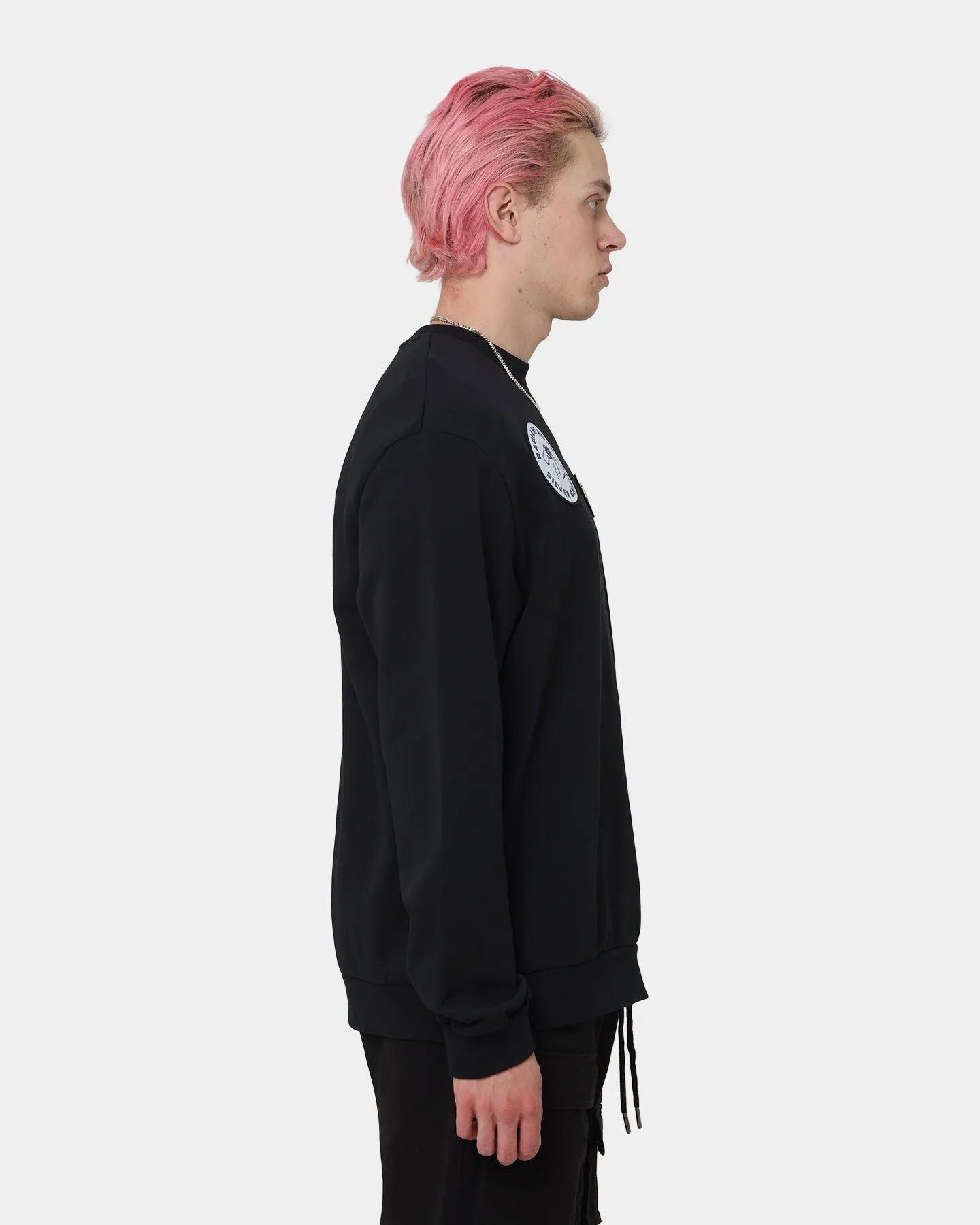 Fred Perry X Raf Simons Patched Sweatshirt Black