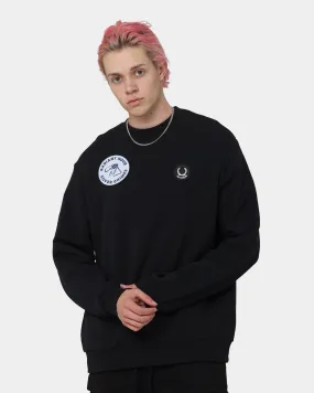 Fred Perry X Raf Simons Patched Sweatshirt Black