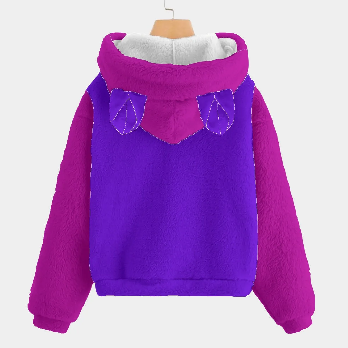 Fro-Puff Borg Fleece Girl's Sweatshirt With Ears