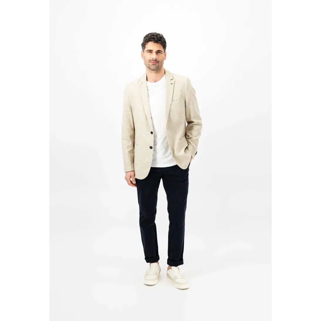 Fynch-Hatton Linen Cotton Casual Fit Blazer 14032415 Cool Grey