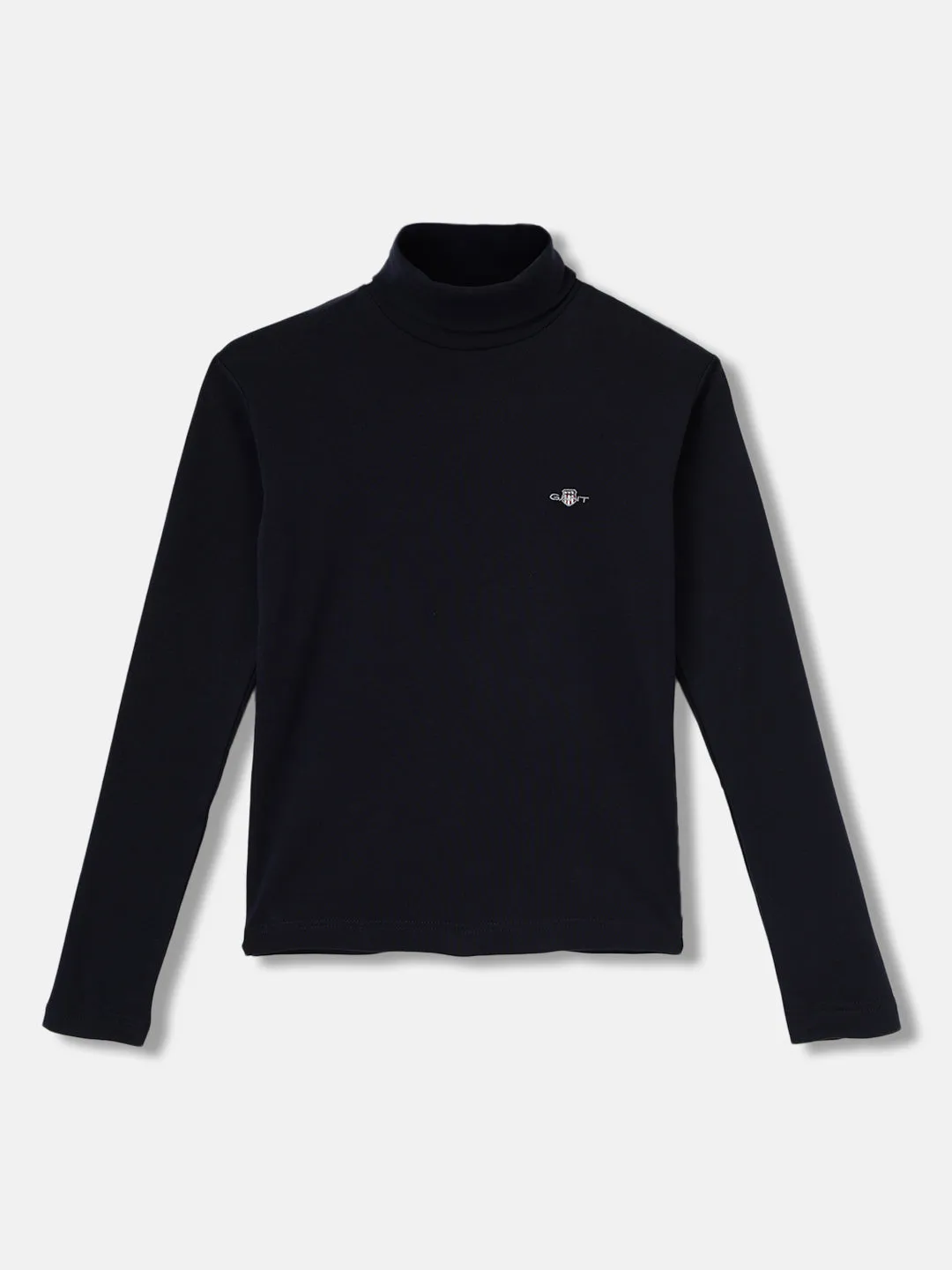 Gant Boys Navy Blue Solid Turtle Neck Full Sleeves Sweatshirt