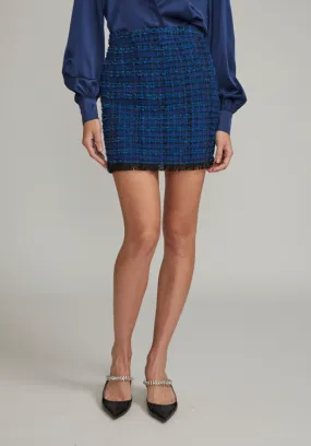 Generation Love Stormi Tweed Mini Skirt in Blue/Black