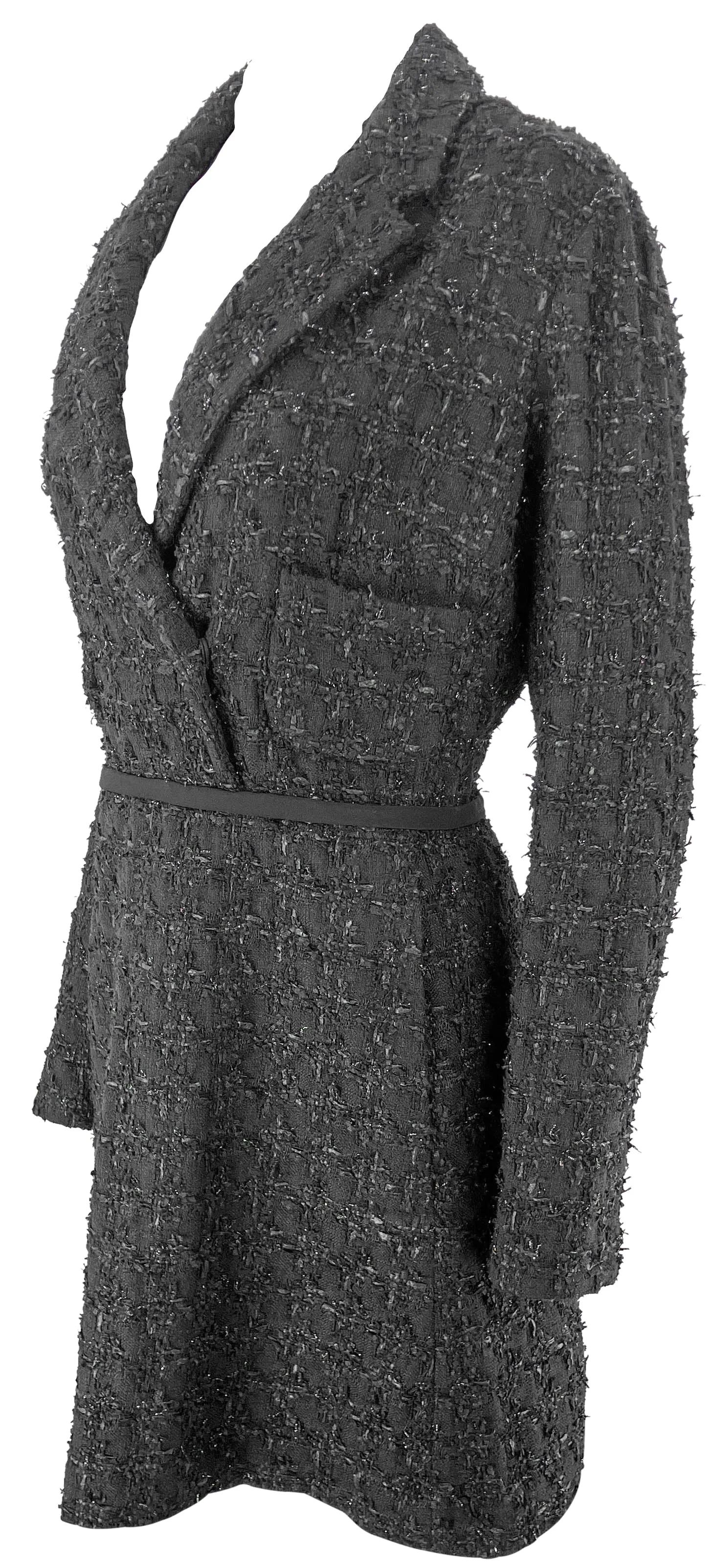 Giambattista Valli Tweed Blazer Mini Dress in Black