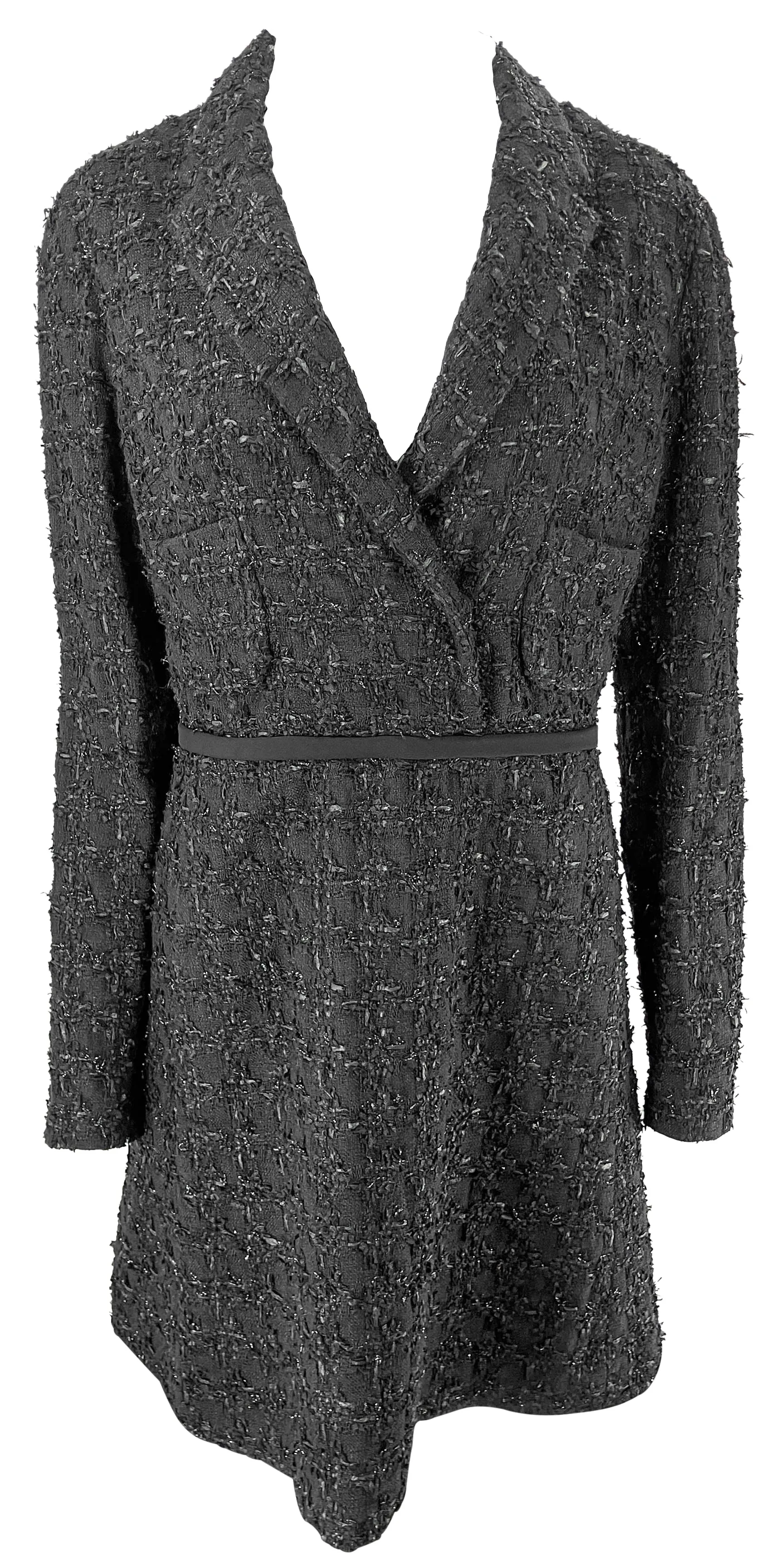 Giambattista Valli Tweed Blazer Mini Dress in Black