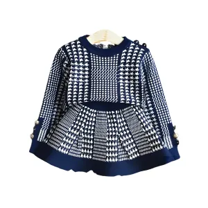 Girls knitted cotton two-piece set