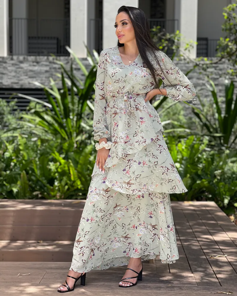 Gloria Floral Tier Dress