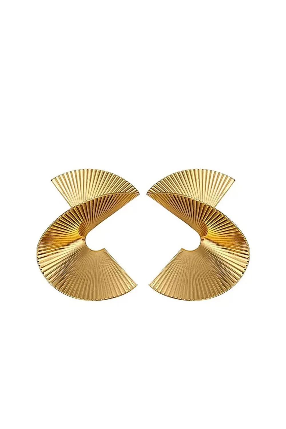 Gold Geometric Exaggerated Statement Earrings