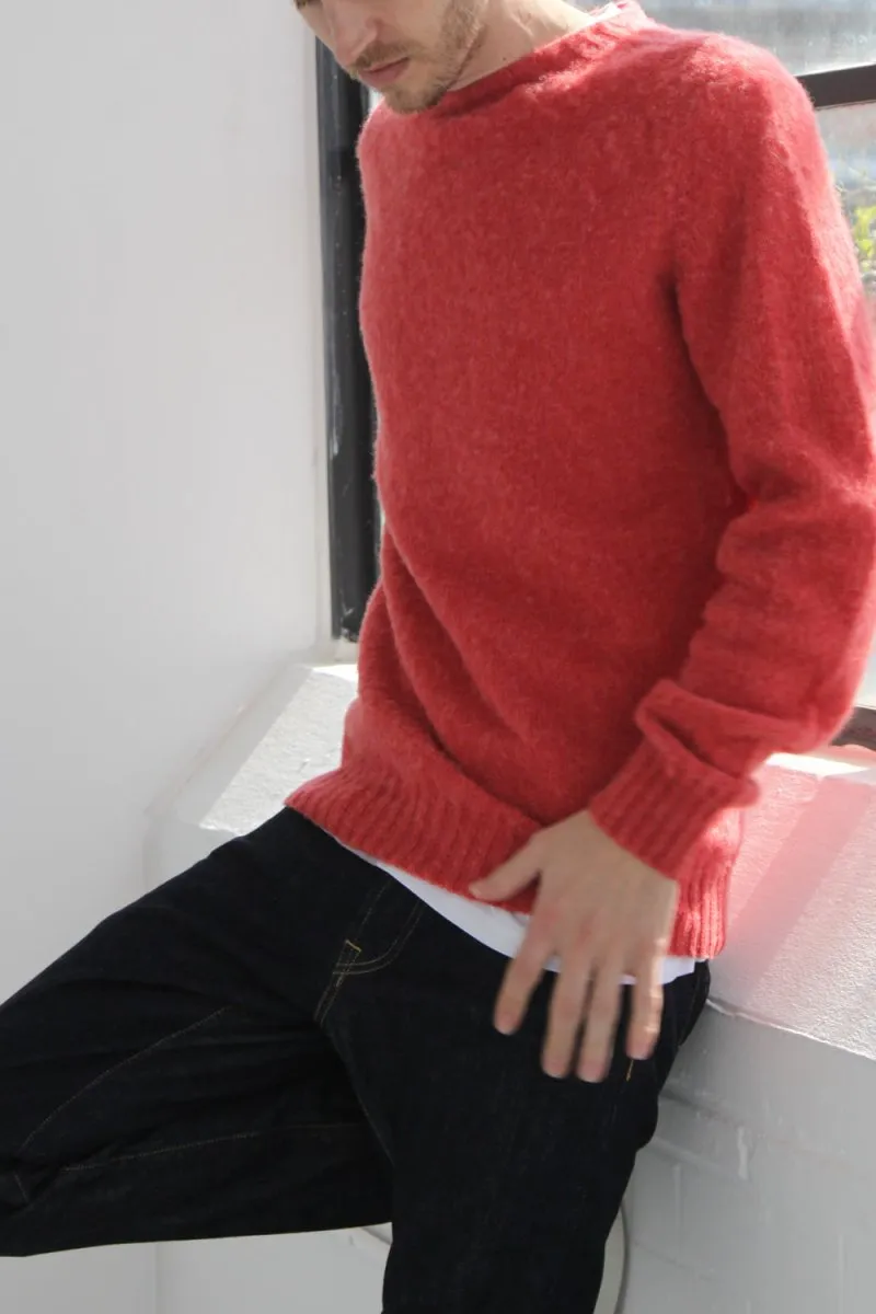 Half Dozen Super-Soft Double Brushed Crew Neck Knitted Jumper (Salmon)