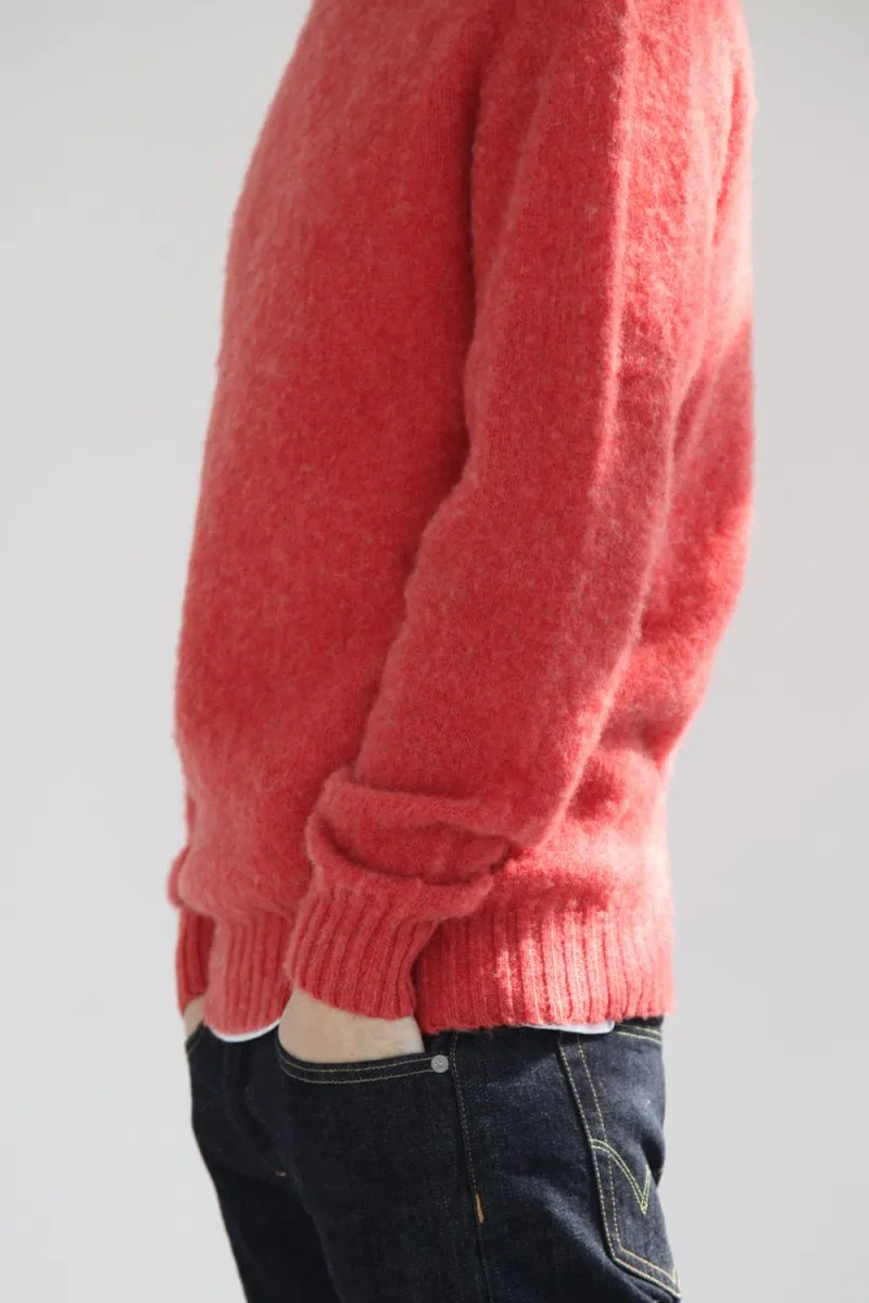 Half Dozen Super-Soft Double Brushed Crew Neck Knitted Jumper (Salmon)