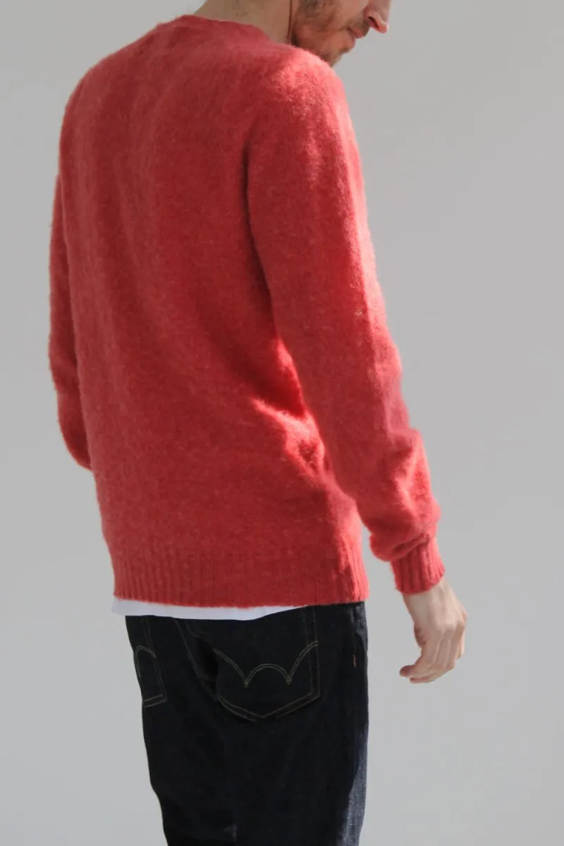 Half Dozen Super-Soft Double Brushed Crew Neck Knitted Jumper (Salmon)